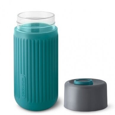 Black and Blum stiklinė gertuvė ,,Glass travel cup: ocean" (340 ml) 2