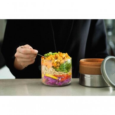 Black+Blum maisto indelis iš stiklo su apsauga ,,Glass lunch pot, large" 5