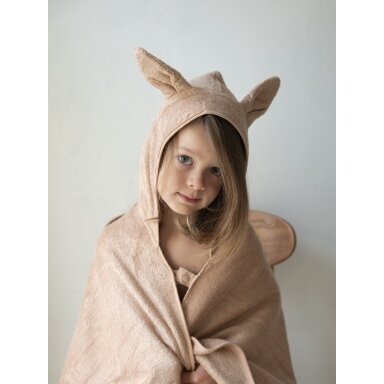 Fabelab Hooded Junior Towel ,,Bunny" (Old rose" Fabelab Hooded Junior Towel ,,Bunny" (Old rose"