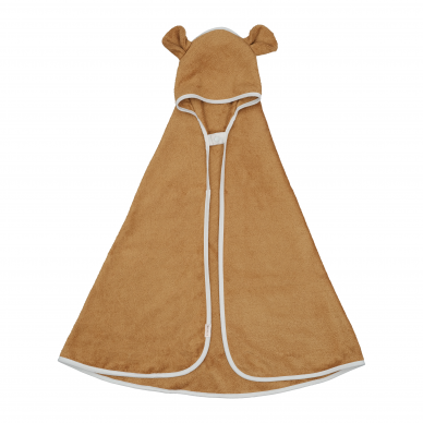 Hooded Baby Towel ,,Bear" Ochre