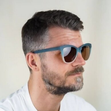 Grech&Co akiniai nuo saulės, poliarizuoti, „Desert Teal Ombre“ 3