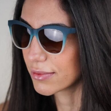 Grech&Co akiniai nuo saulės, poliarizuoti, „Desert Teal Ombre“ 4