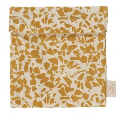 Haps Nordic Sandwich bag - Mustard Terrazzo