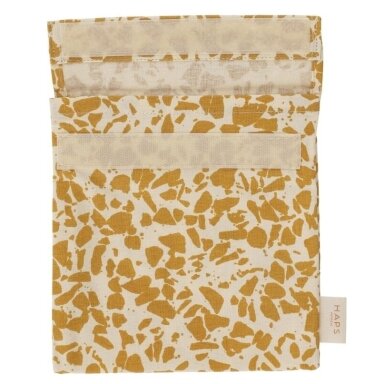 Haps Nordic Sandwich bag - Mustard Terrazzo