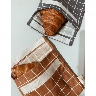 Haps Nordic daugkartinis sumuštinių maišelis ,,Terracotta check" 3