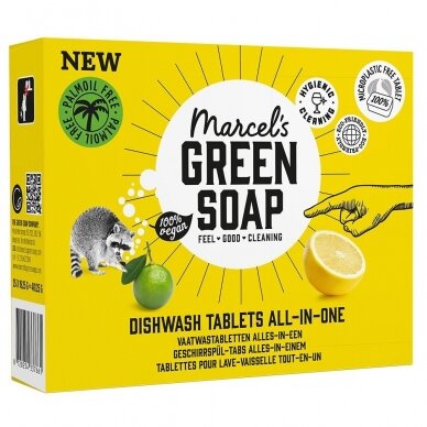 Marcel's Green Soap indaplovių tabletės (viskas viename)  1