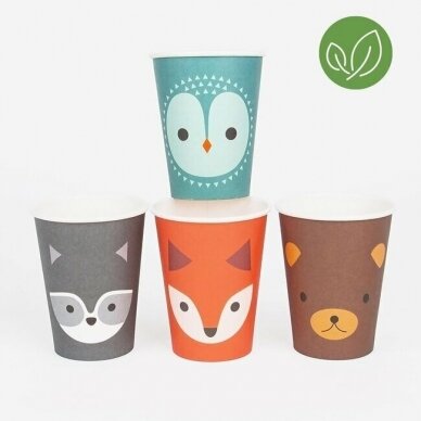 My Little Day popieriniai puodeliai ,,Mini forest animals"
