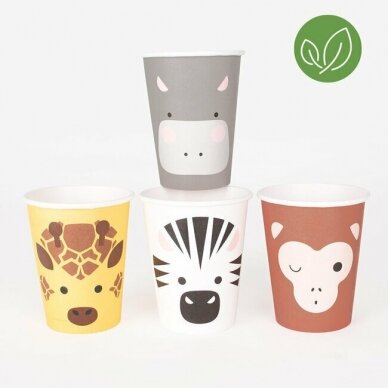 My Little Day popieriniai puodeliai ,,Mini safari"