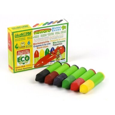 ökoNORM mini wax crayons "Gnome" - 6 colors