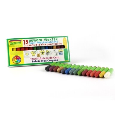 ökoNORM textile wax crayons for ironing - 15 colors