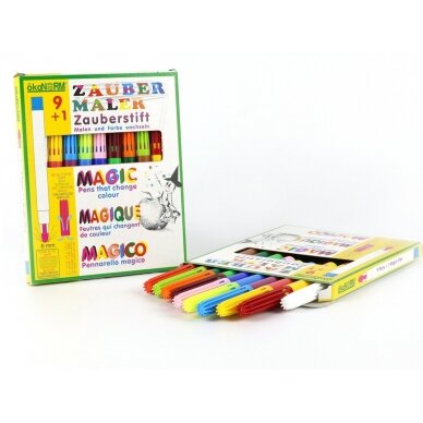 ökoNORM magic markers 9+1, 9 colors + 1 color-changing marker 1