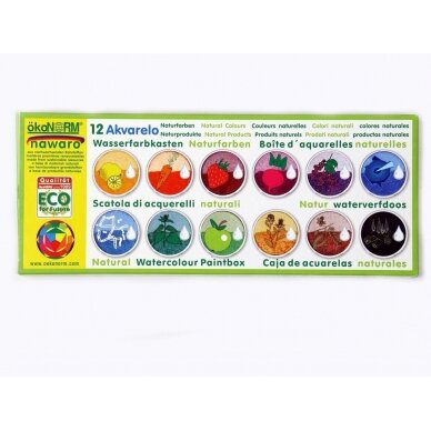 ökoNORM vandeniniai dažai metalinėje dėžutėje (12 spalvų) 2