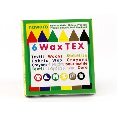 ökoNORM textile wax crayons for ironing - 6 colors 2