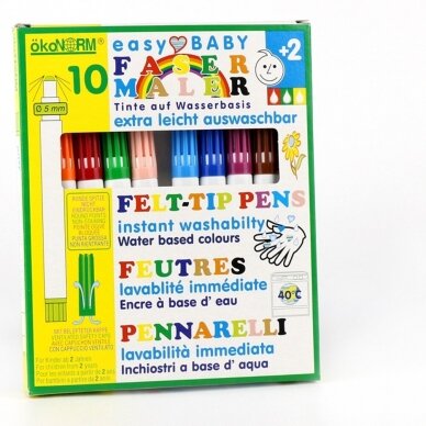 ökoNORM easily washable felt-tip pen - 10 colors