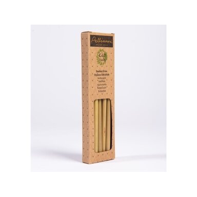 Pellianni Bamboo Straw 10 Pcs with Brush Pellianni Bamboo Straw 10 Pcs with Brush