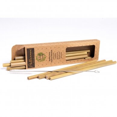 Pellianni Bamboo Straw 10 Pcs with Brush