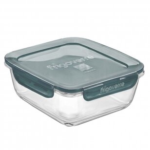 Pulito Glass Lunch Box with Smart Lock Lid - Kolli (grey, 18x18 cm)