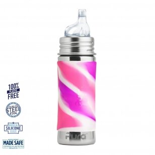 PURA gertuvė Kiki Sippy bottle/pink swirl (325 ml)