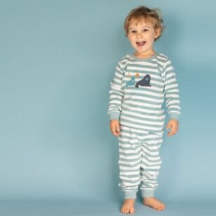 Sense Organics kilpinio audinio pižama ,,Aqua stripes"