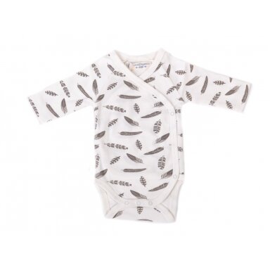 SENSE ORGANICS Kimono Bodysuit - Feather