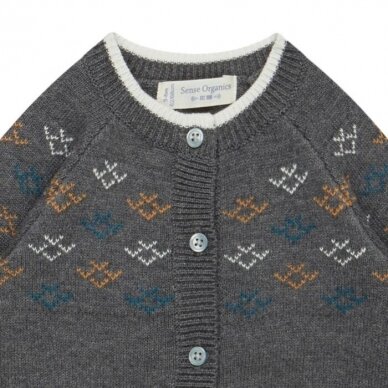 Sense Organics megztinis ,,Dark grey pattern" 1
