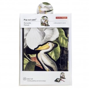 Studio ROOF Pop-out Card - Romantic Pelican