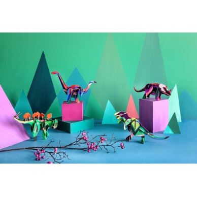 Studio ROOF 3D totemas iš perdirbto kartono ,,Stegosaurus"