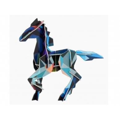Studio ROOF 3D totemas iš perdirbto kartono ,,Frysk horse"
