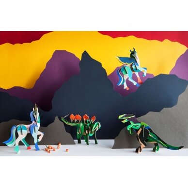 Studio ROOF 3D totemas iš perdirbto kartono,,T-rex" 1