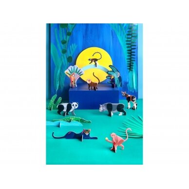 Studio ROOF perdirbto kartono rinkinys  žaidimams ,,Jungle animals" 2