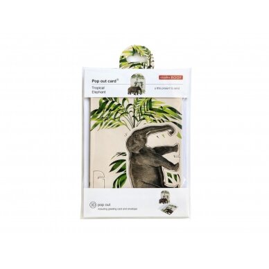 Studio ROOF pop-out card - Tropical elephant 2