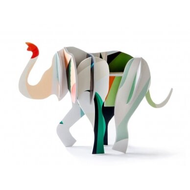 Studio ROOF 3D totemas iš perdirbto kartono ,,Elephant"