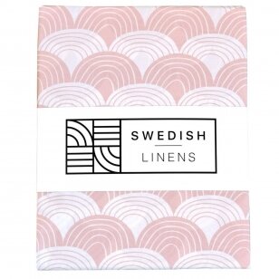 Swedish Linens paklodė ,,Rainbows: nudy pink'' (60x120 cm)
