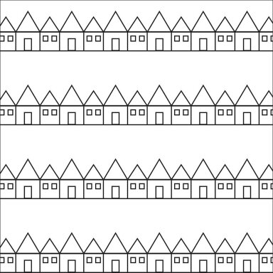 Swedish Linens Fitted Sheet - Lindbacken: Black & white